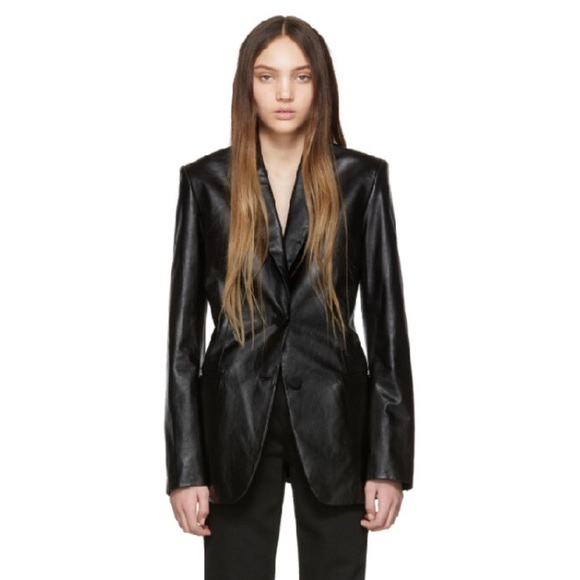 Helmut Lang Boyfriend Relaxed fit Leather Blazer - Picture 1 of 16